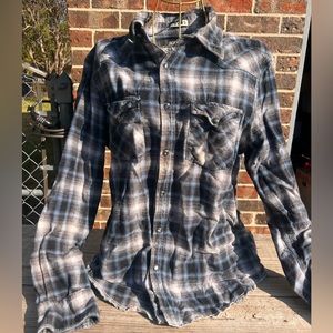 J. A. C. H. S. Just a cheap shirt pearl snap long sleeve shirt size small